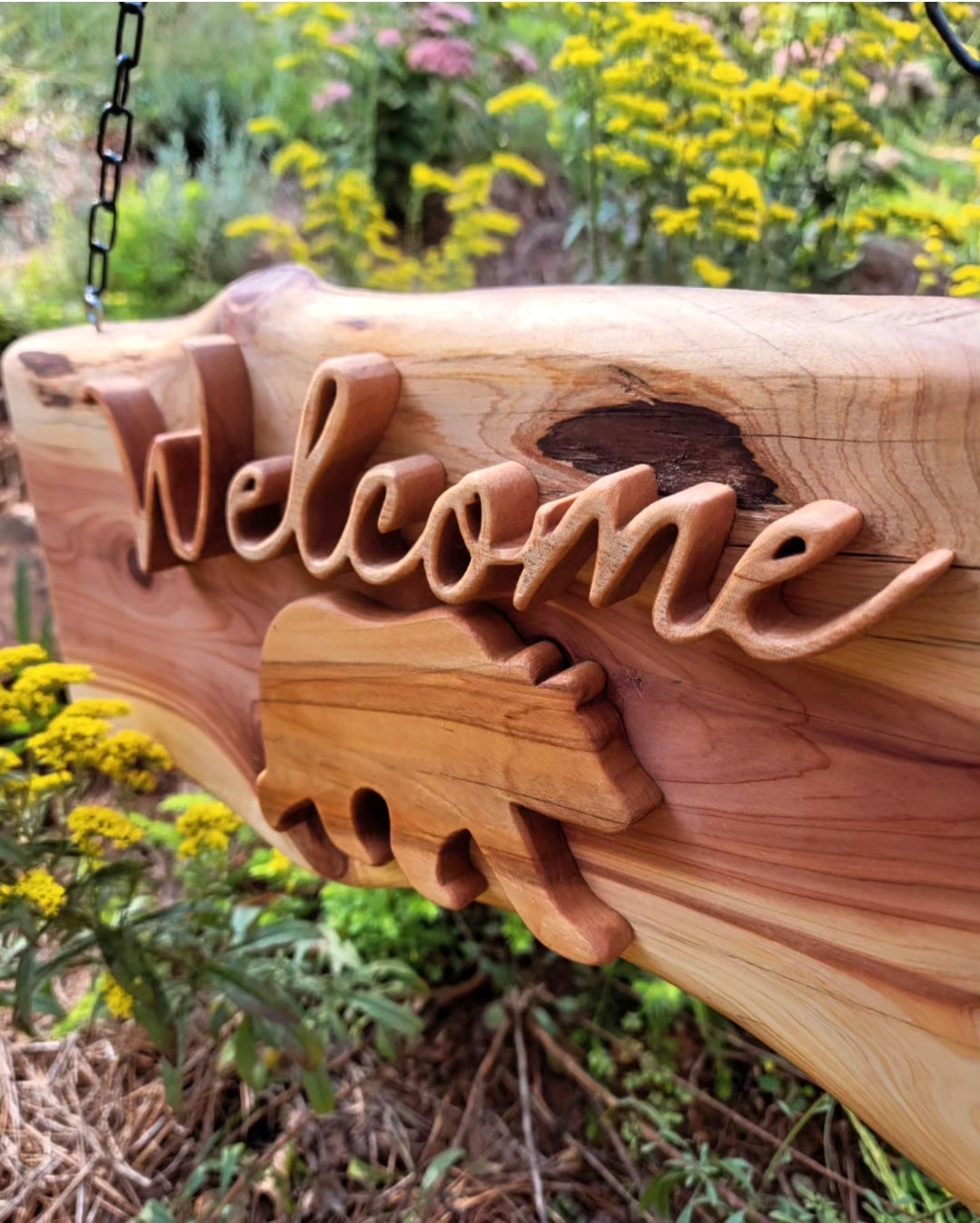 Welcome Sign Bear