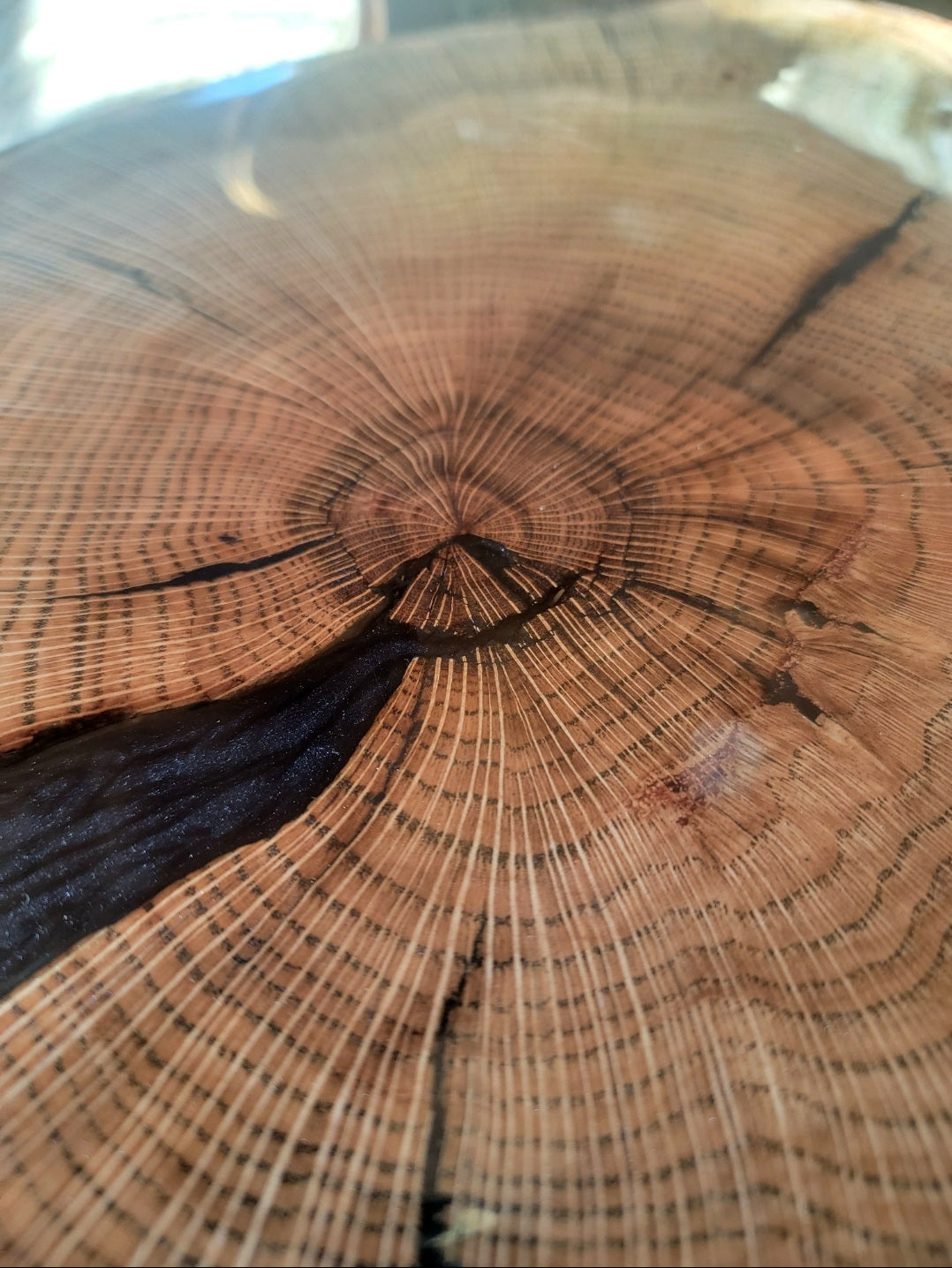 Live Edge Red Oak Side Table