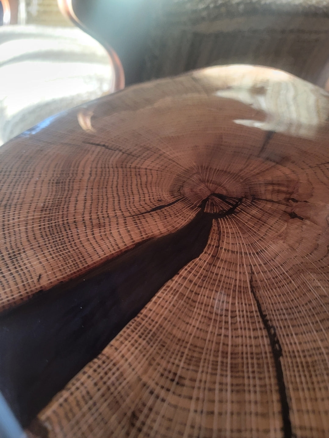 Live Edge Red Oak Side Table