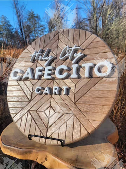 Custom Name Round Mosaic Sign