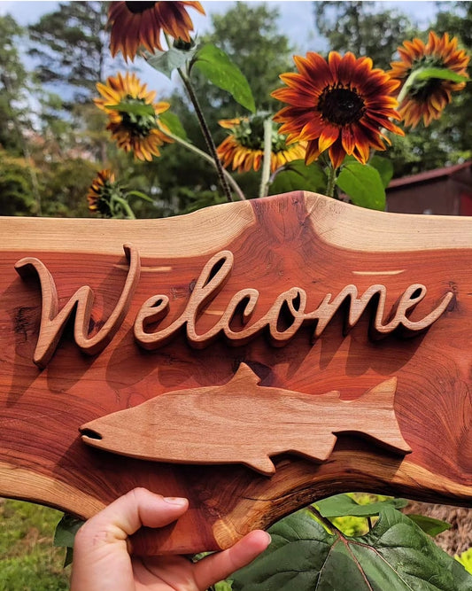 Welcome Sign Trout