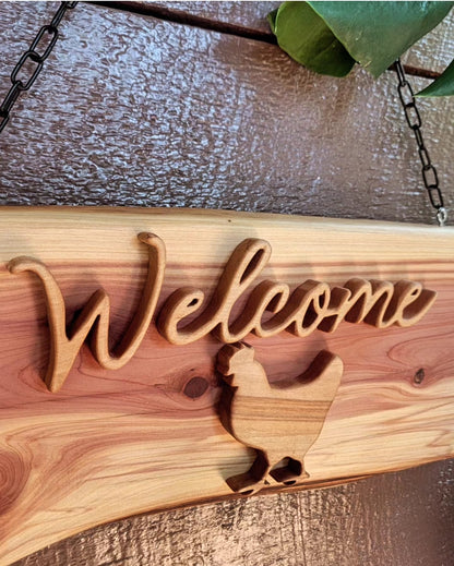 Welcome Sign Chicken