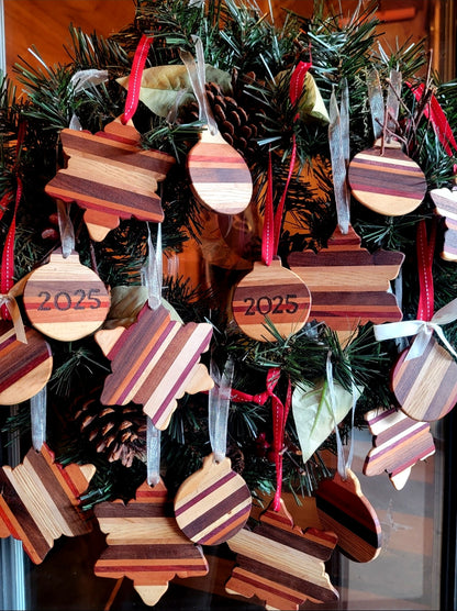 Ornaments Exotic Wood Snowflakes