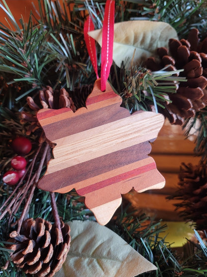 Ornaments Exotic Wood Snowflakes